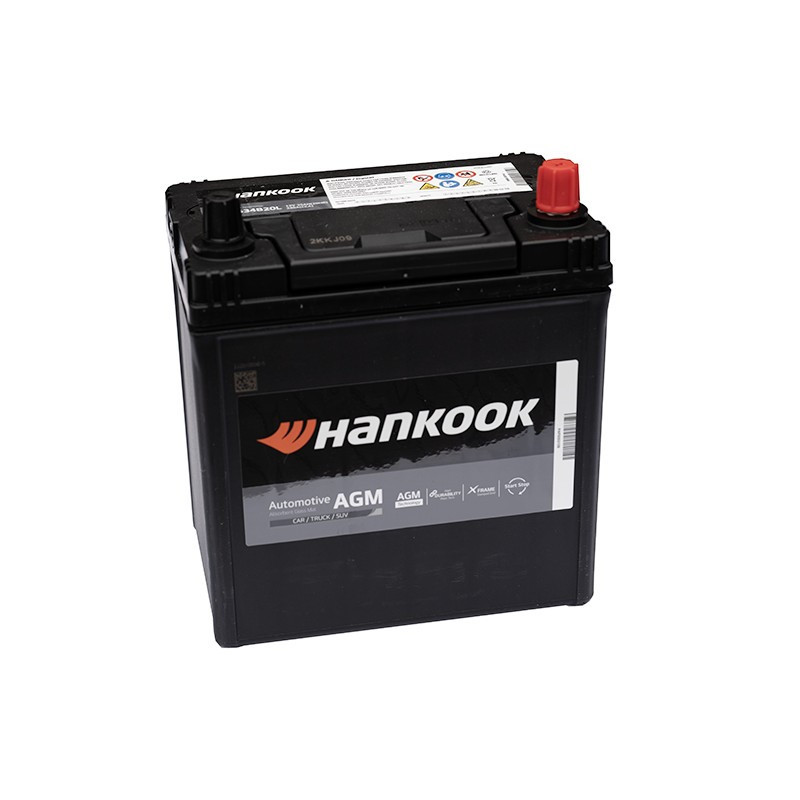 Batterie HANKOOK S34B20L AGM 35Ah 340A Batterie HANKOOK S34B20L AGM 35Ah 340A