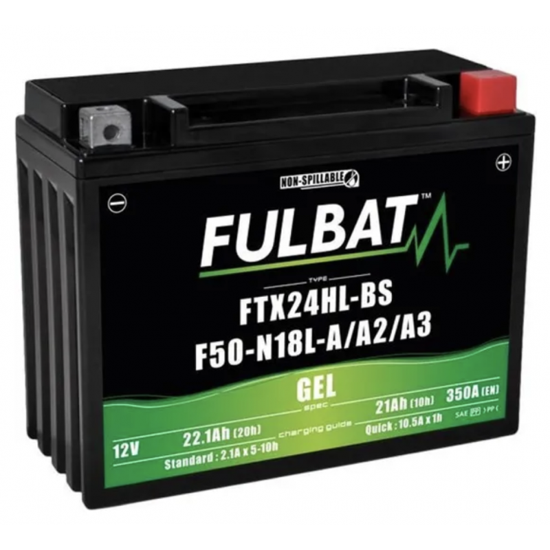 Batterie FULBAT F50-N18L-A/A2/A3 / FTX24HL-BS GEL 22,1Ah 350A Batterie FULBAT F50-N18L-A/A2/A3 / FTX24HL-BS GEL 22,1Ah 350A