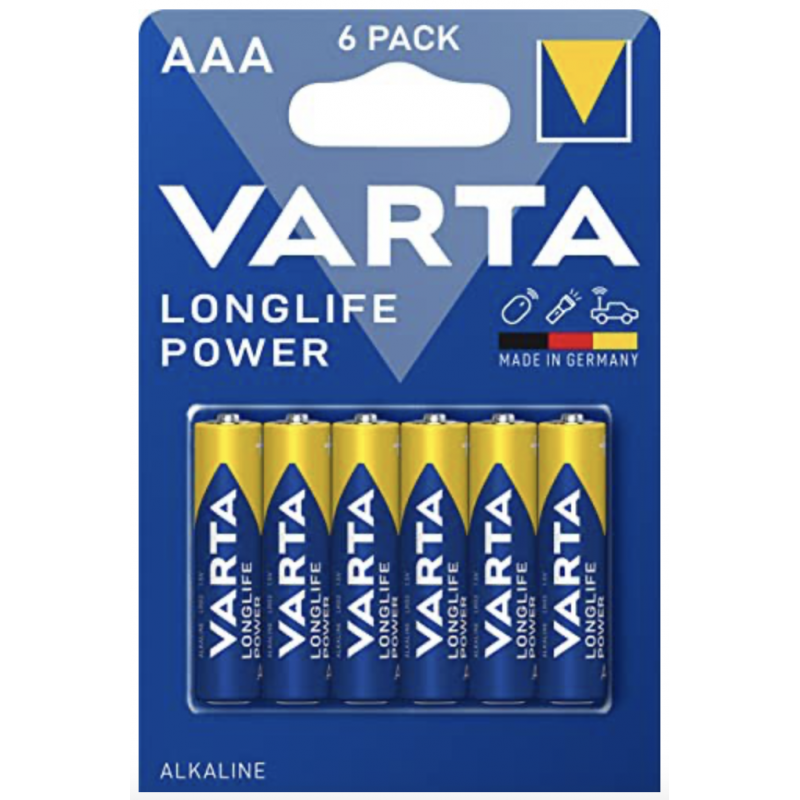 Pack de 6 piles varta AAA 1,5V Alcaline Pack de 6 piles varta AAA 1,5V Alcaline