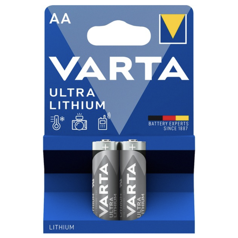 Pack de 2 piles varta AA 1,5V Lithium Pack de 2 piles varta AA 1,5V Lithium