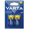 Pack de 2 piles varta C 1,5V Alcaline