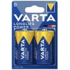 Pack de 2 piles varta D 1,5V Alcaline