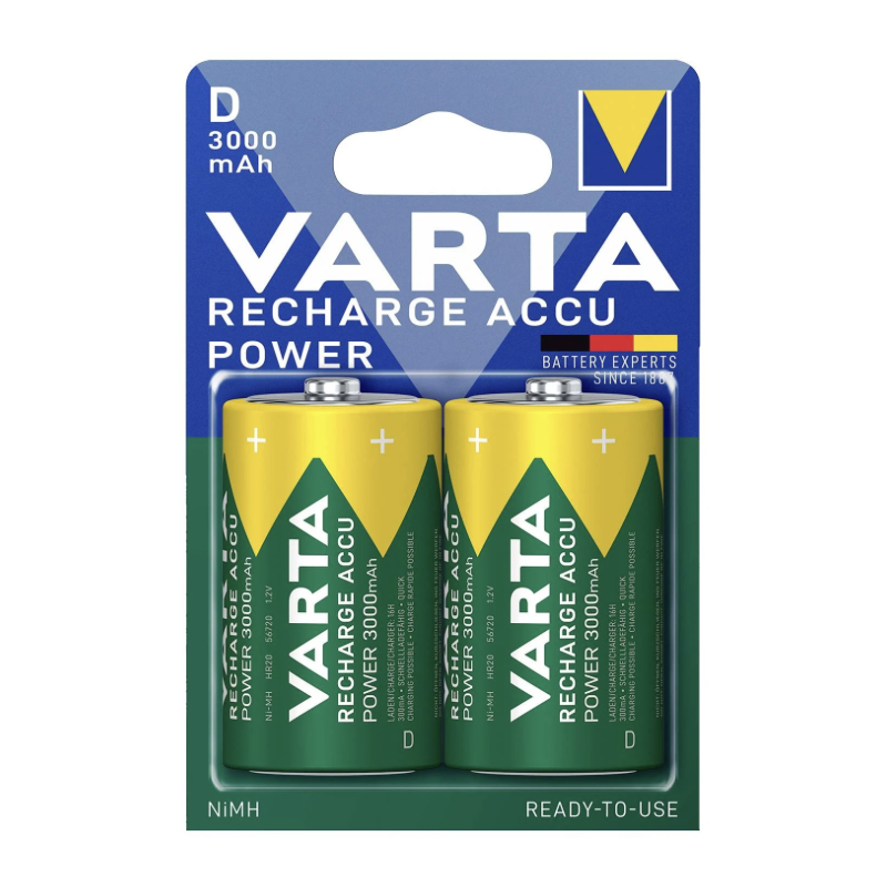 Pack de 2 piles varta D NiMH Pack de 2 piles varta D NiMH
