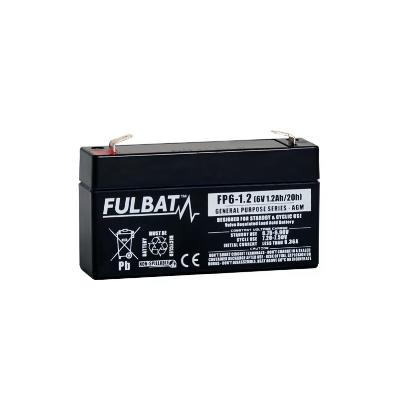 Batterie FULBAT FP6-1.2 1.2Ah 6V Batterie FULBAT FP6-1.2 1.2Ah 6V