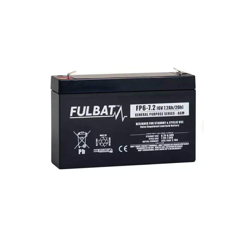 Batterie FULBAT FP6-7.2 7.2Ah 6V Batterie FULBAT FP6-7.2 7.2Ah 6V