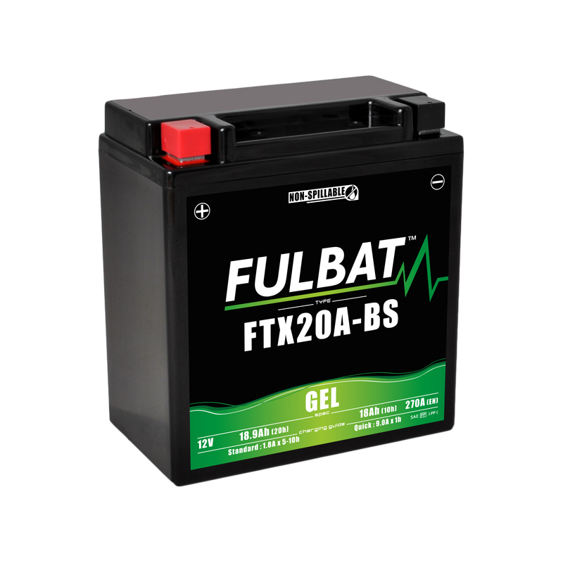 Batterie FULBAT FTX20A-BS GEL (YTX20A) 18,9Ah 270A Batterie FULBAT FTX20A-BS GEL (YTX20A) 18,9Ah 270A