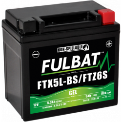 Batterie FULBAT FTX5L-BS / FTZ6S GEL (High Capacity)  4,2Ah 90A