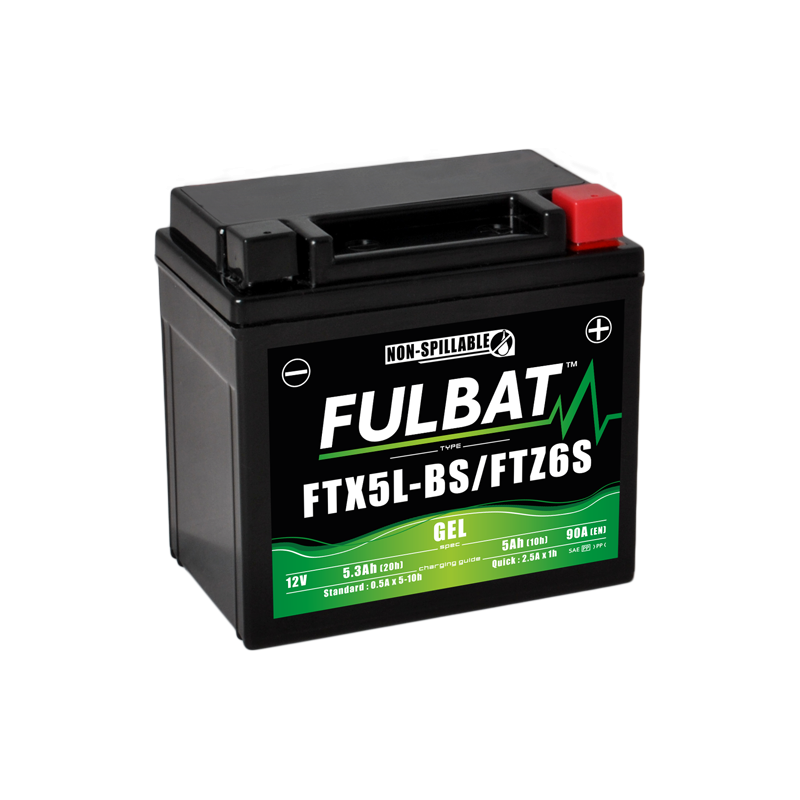 Batterie FULBAT FTX5L-BS / FTZ6S GEL (High Capacity) 4,2Ah 90A Batterie FULBAT FTX5L-BS / FTZ6S GEL (High Capacity) 4,2Ah 90A
