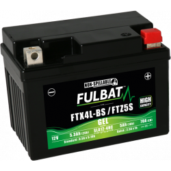 Batterie FULBAT FTX4L-BS (FTZ5S) GEL (High Capacity)  5,3Ah 70A