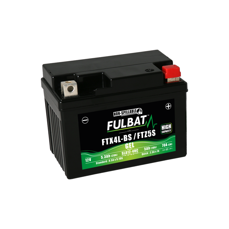 Batterie FULBAT FTX4L-BS (FTZ5S) GEL (High Capacity) 5,3Ah 70A Batterie FULBAT FTX4L-BS (FTZ5S) GEL (High Capacity) 5,3Ah 70A